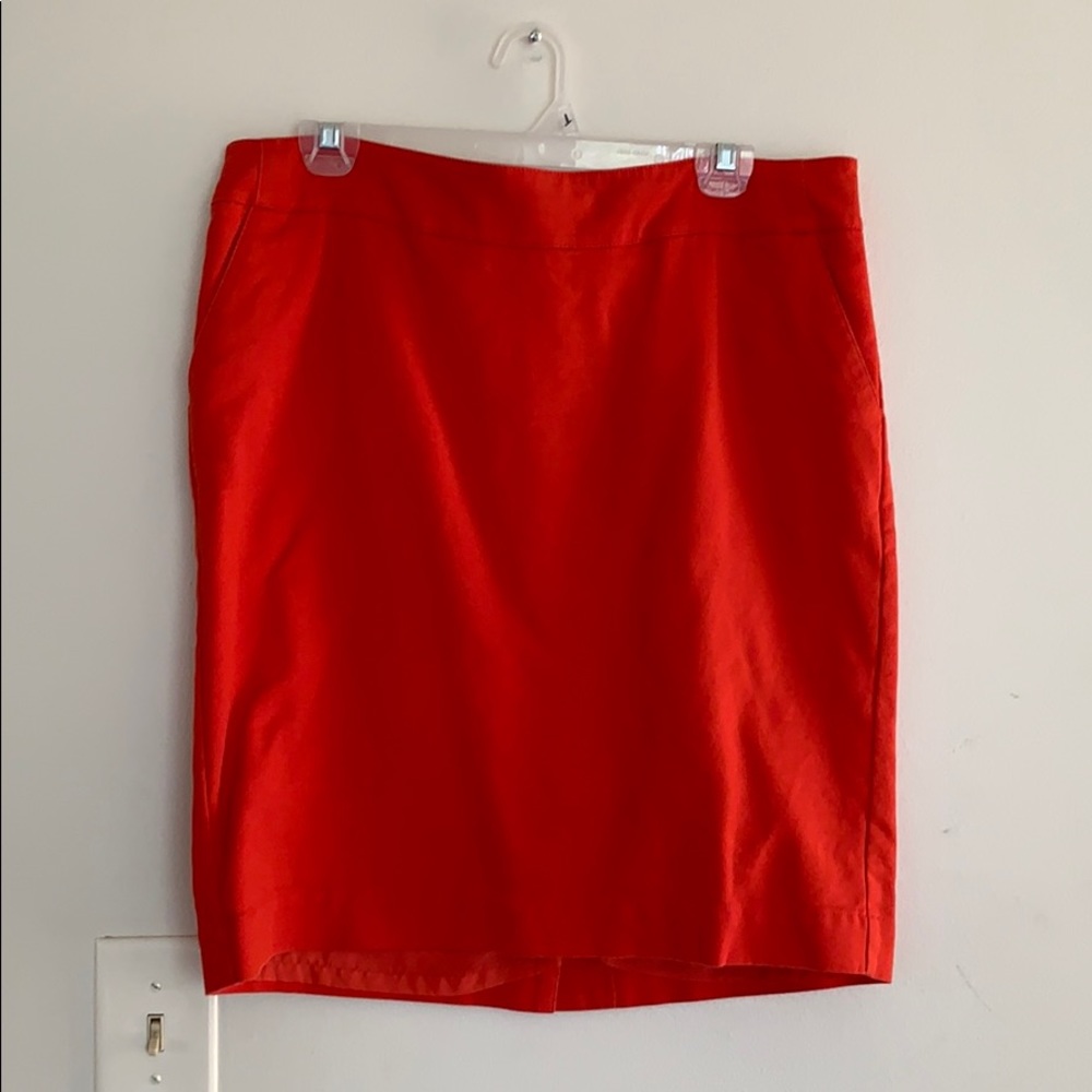 Merona orange pencil skirt w pockets. Size 12.